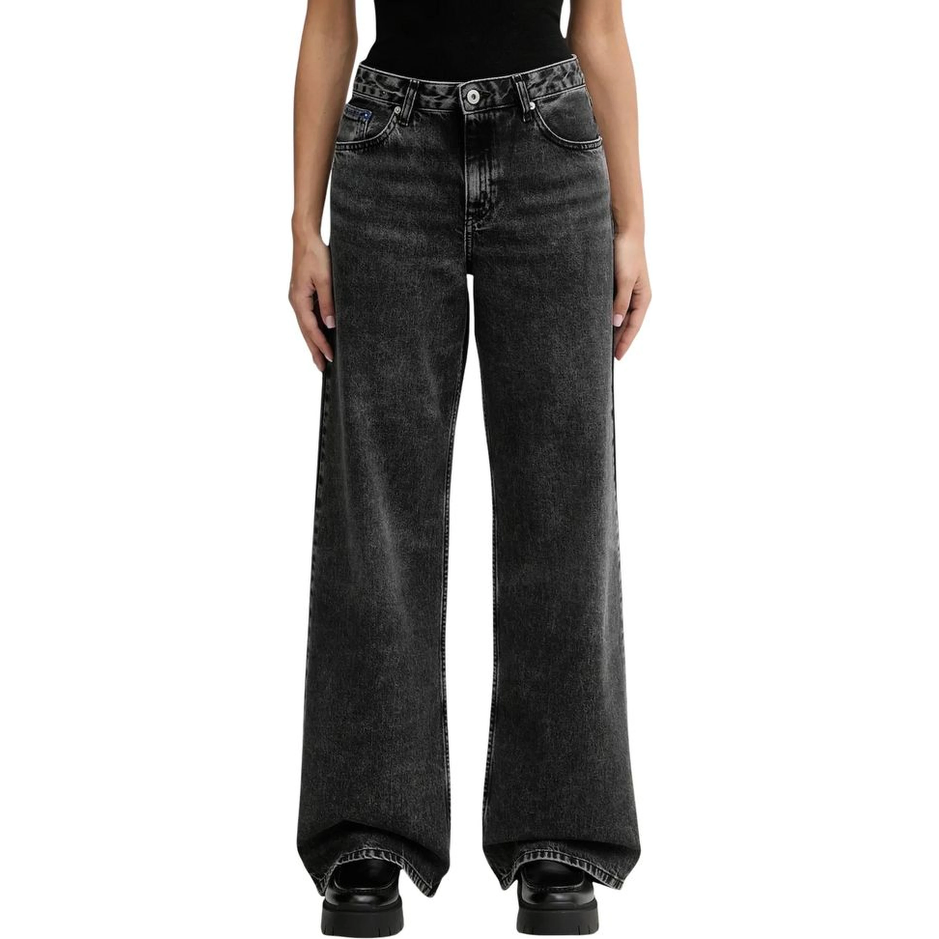 Black Recycled Cotton Relaxed Fit Jeans