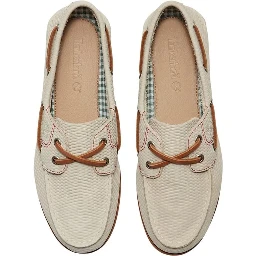 Beige Leather Platform Pumps