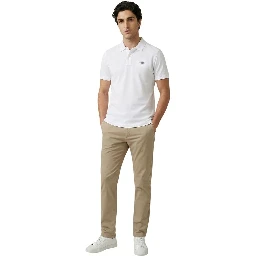 White Cotton Polo Shirt