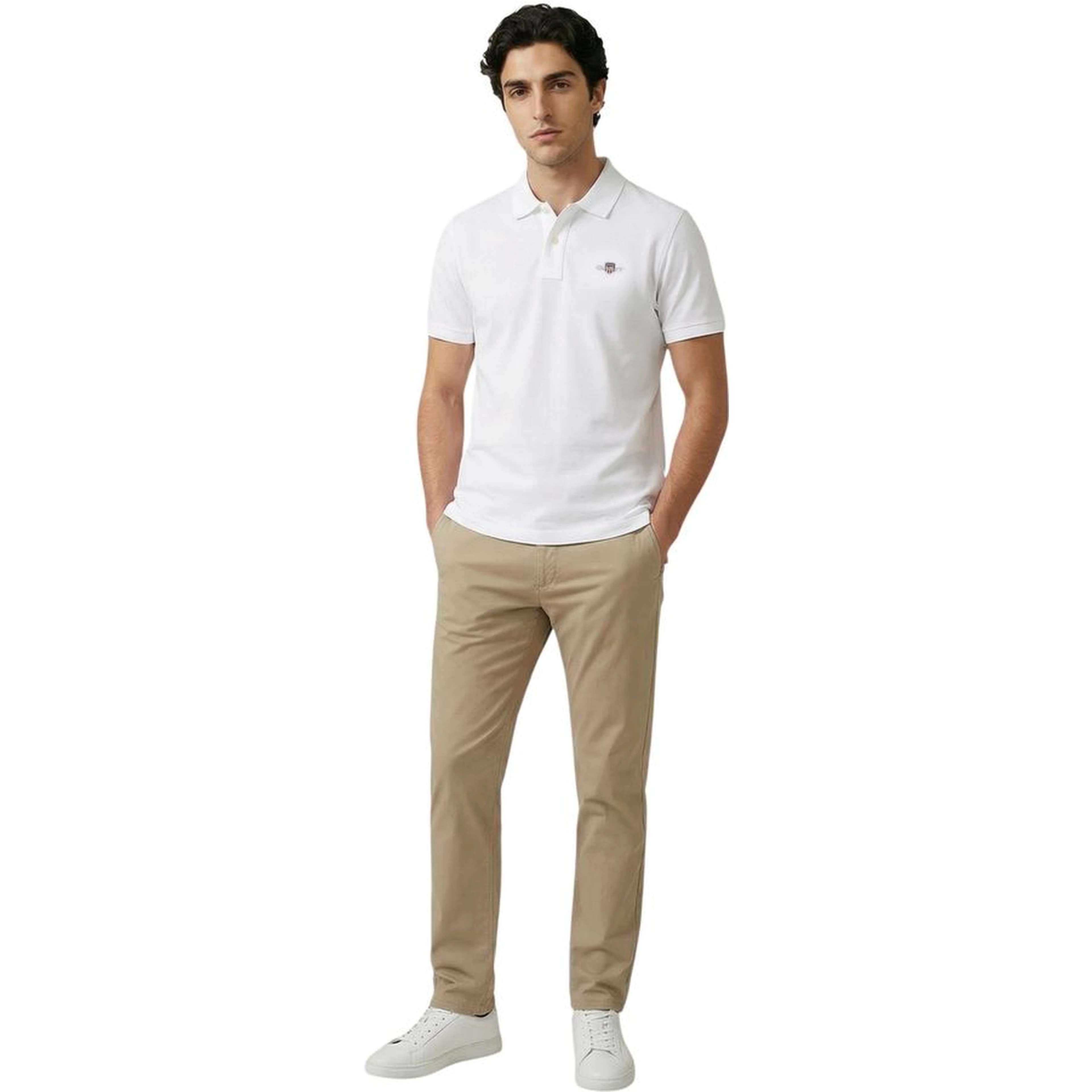 White Cotton Polo Shirt