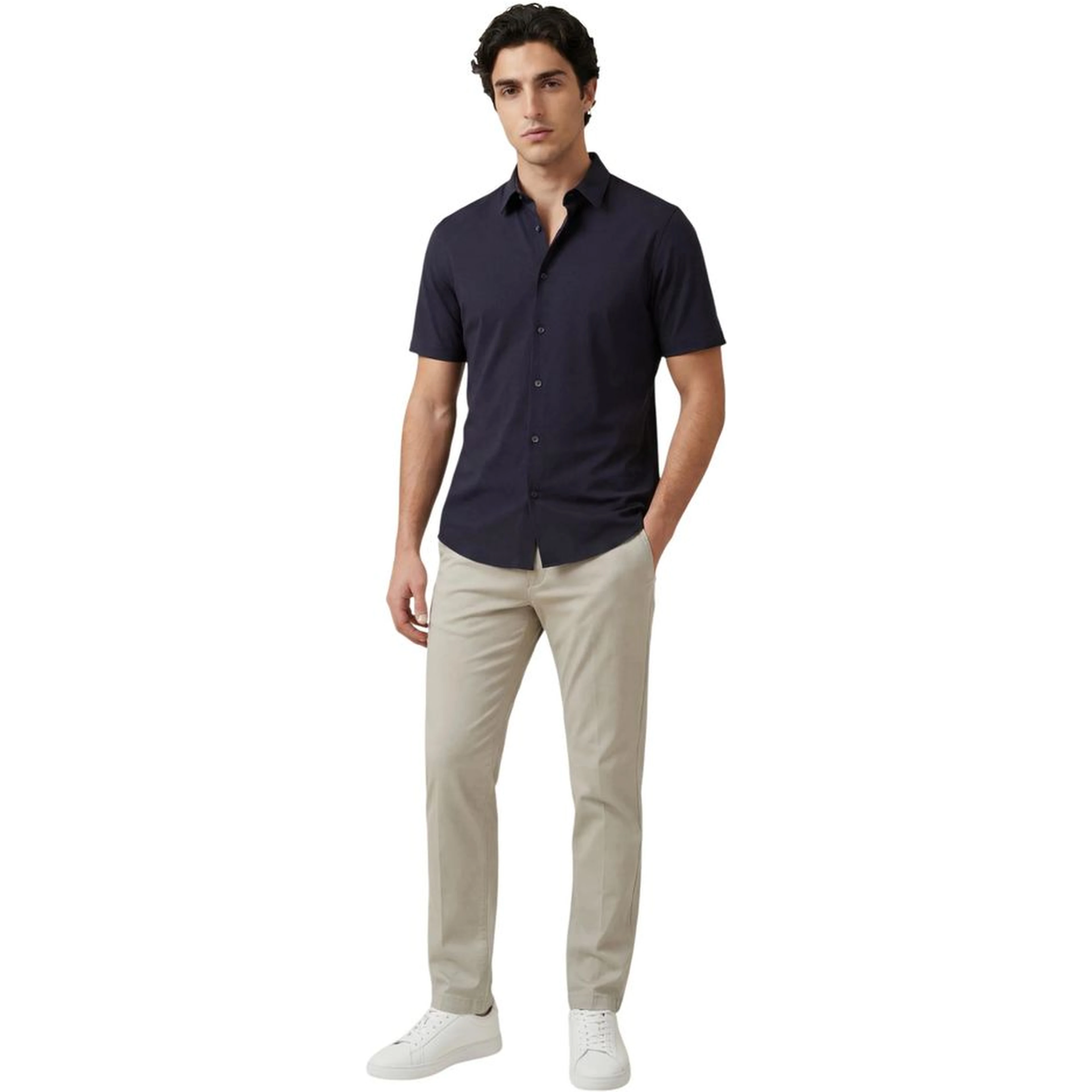 Blue Polyamide Shortsleeve Shirt