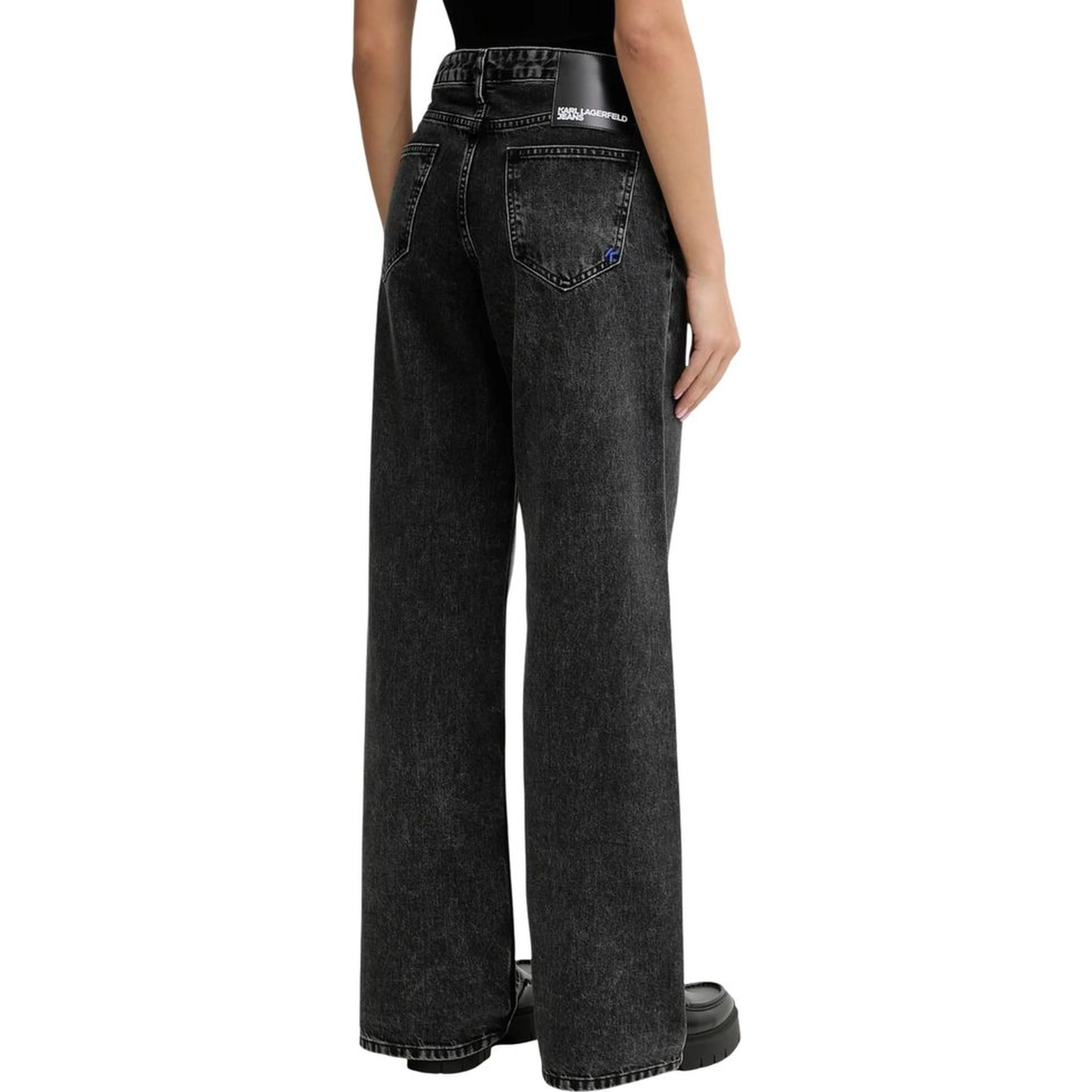 Black Recycled Cotton Relaxed Fit Jeans