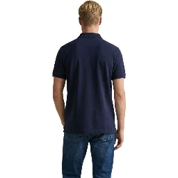 Blue Cotton Polo Shirt
