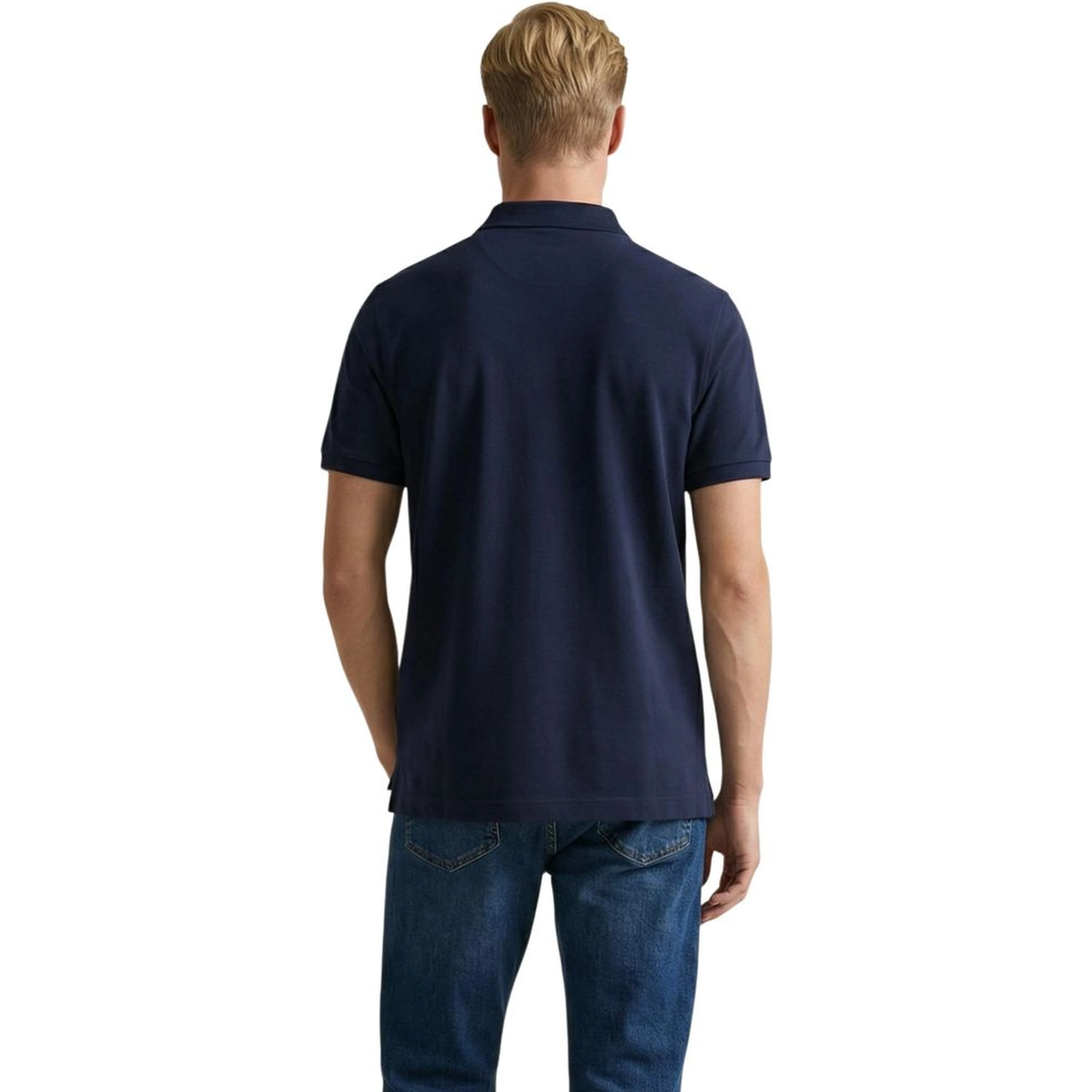Blue Cotton Polo Shirt
