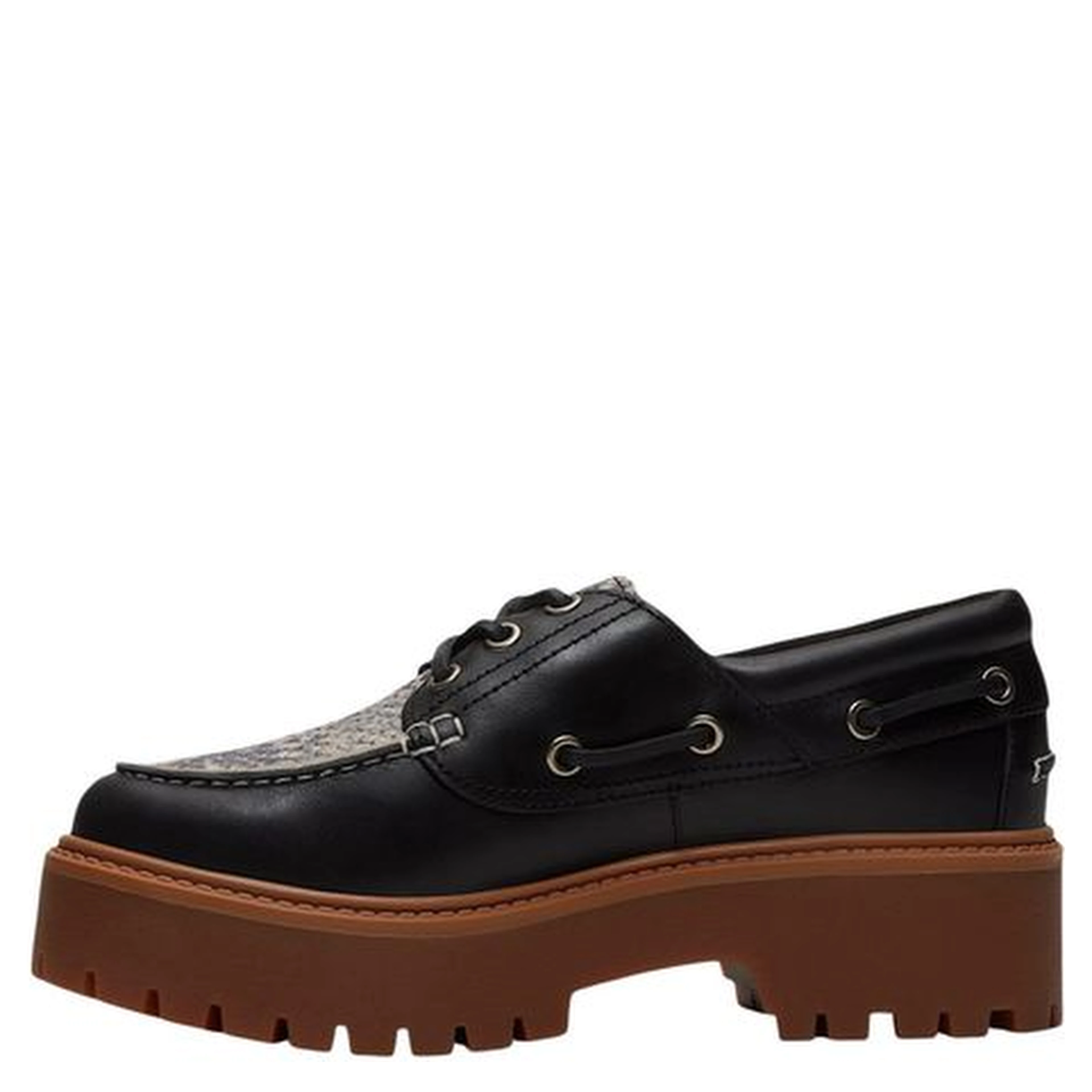 Black Leather Platform Pumps
