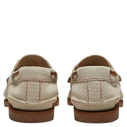 Beige Leather Platform Pumps