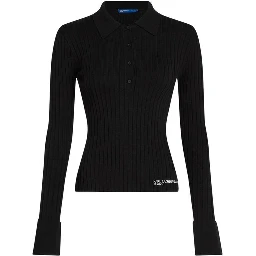 Black Viscose Long Sleeve T-Shirt