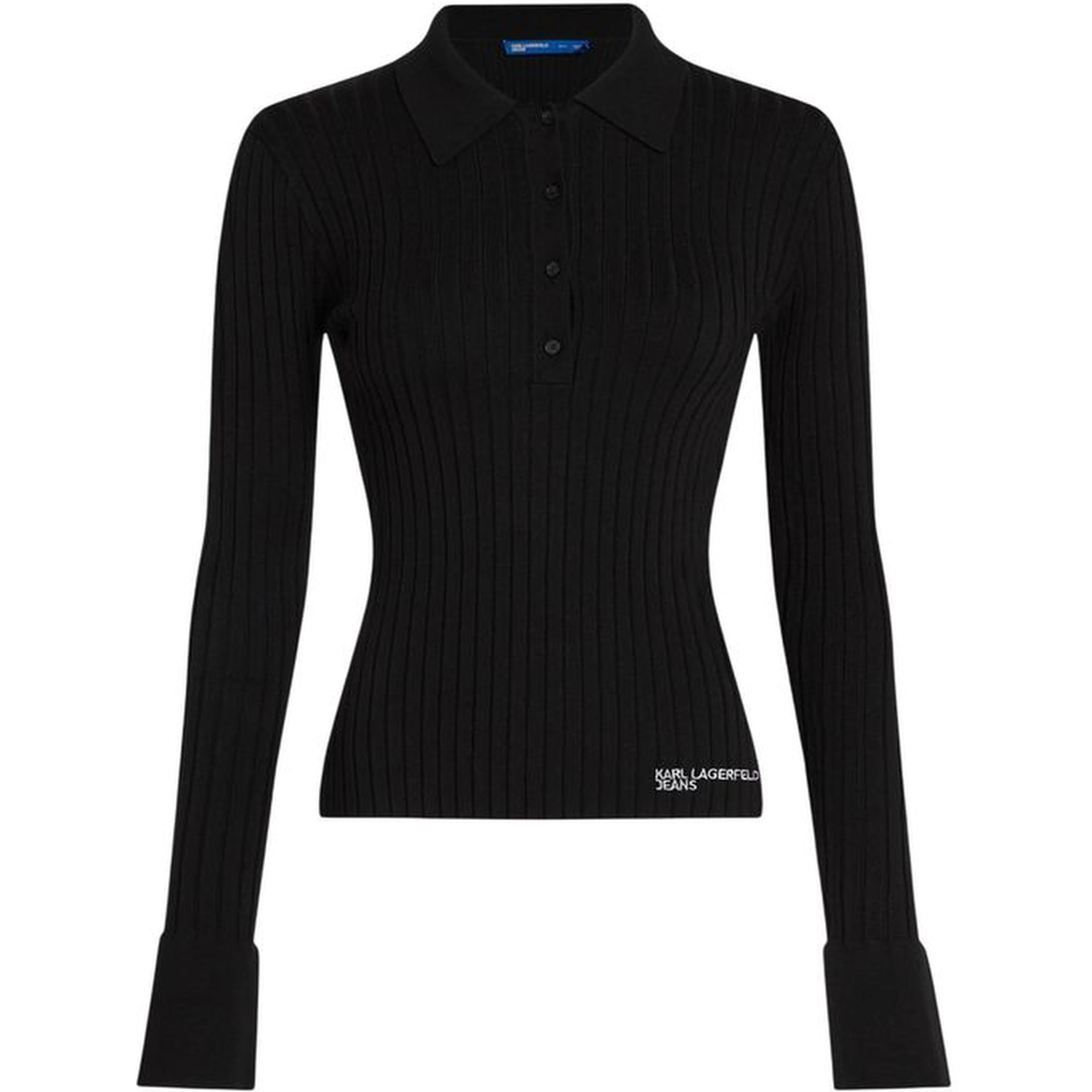 Black Viscose Long Sleeve T-Shirt