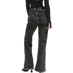 Black Recycled Cotton Mom Jeans