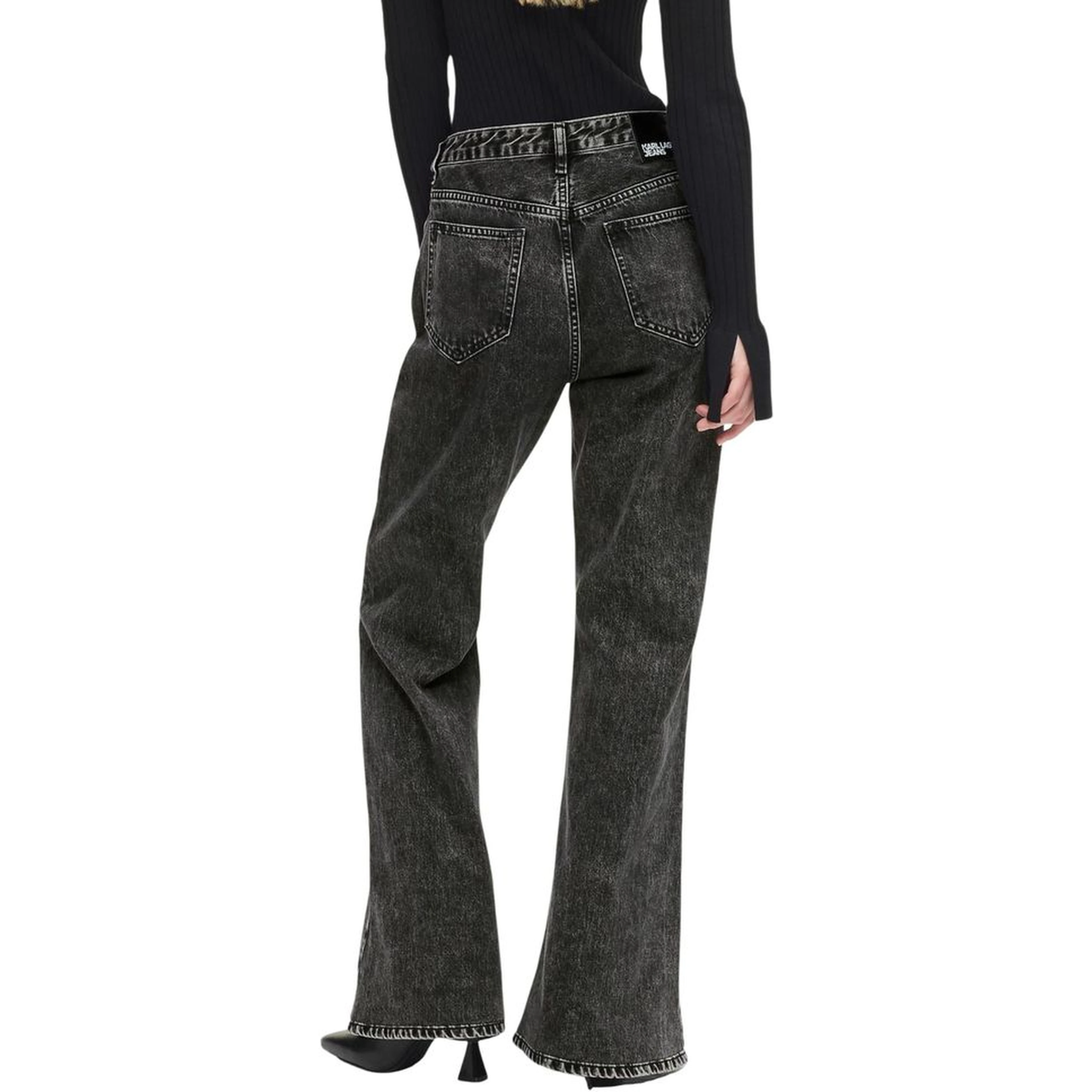 Black Recycled Cotton Mom Jeans