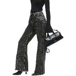 Black Recycled Cotton Mom Jeans