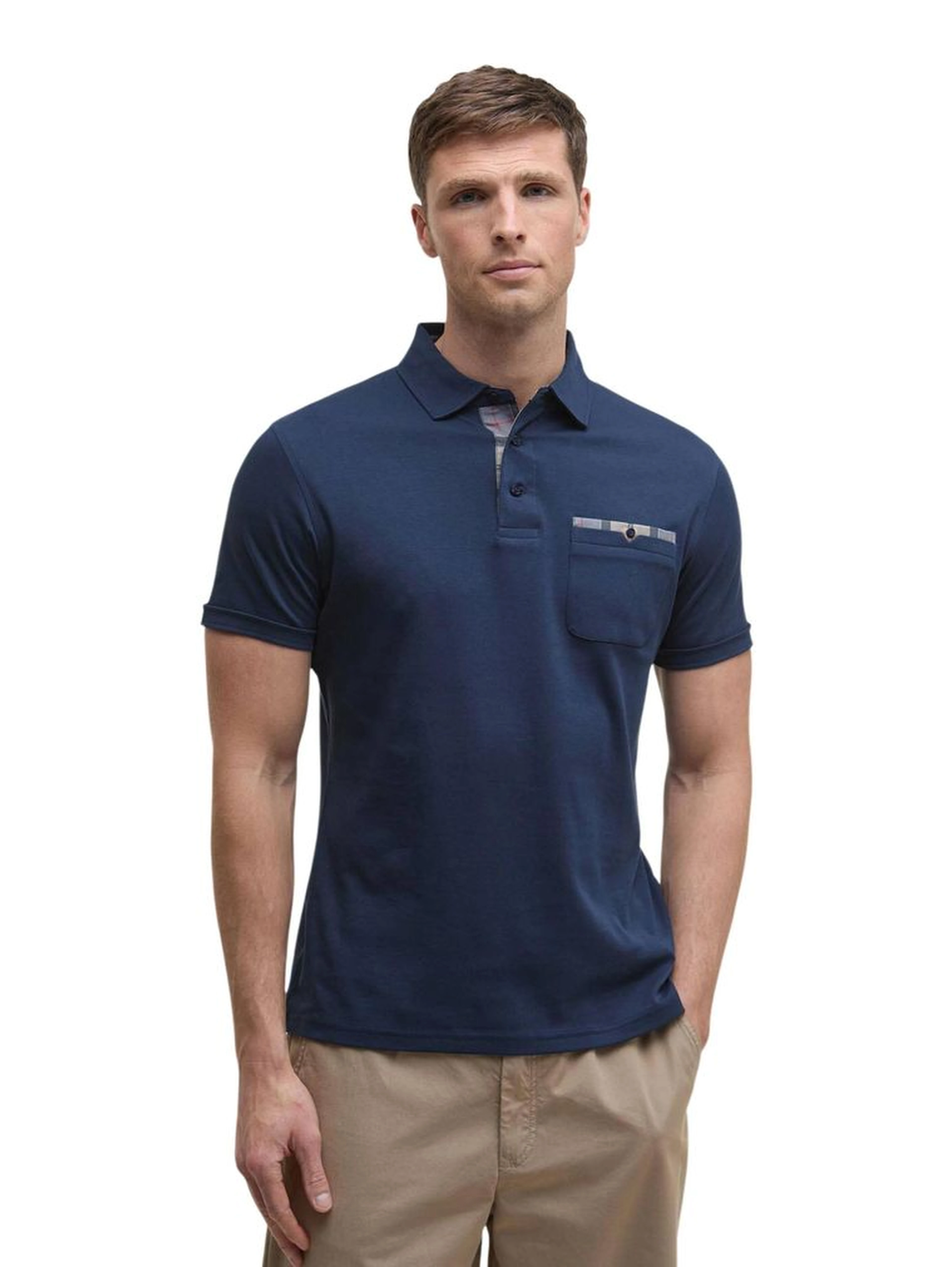 Blue Cotton Polo Shirt