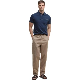 Blue Cotton Polo Shirt