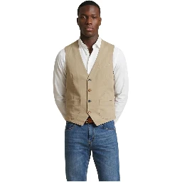 Beige Cotton Waistcoat