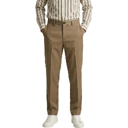 Beige Polyester Skinny Pants