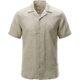Beige Linen Shortsleeve Shirt