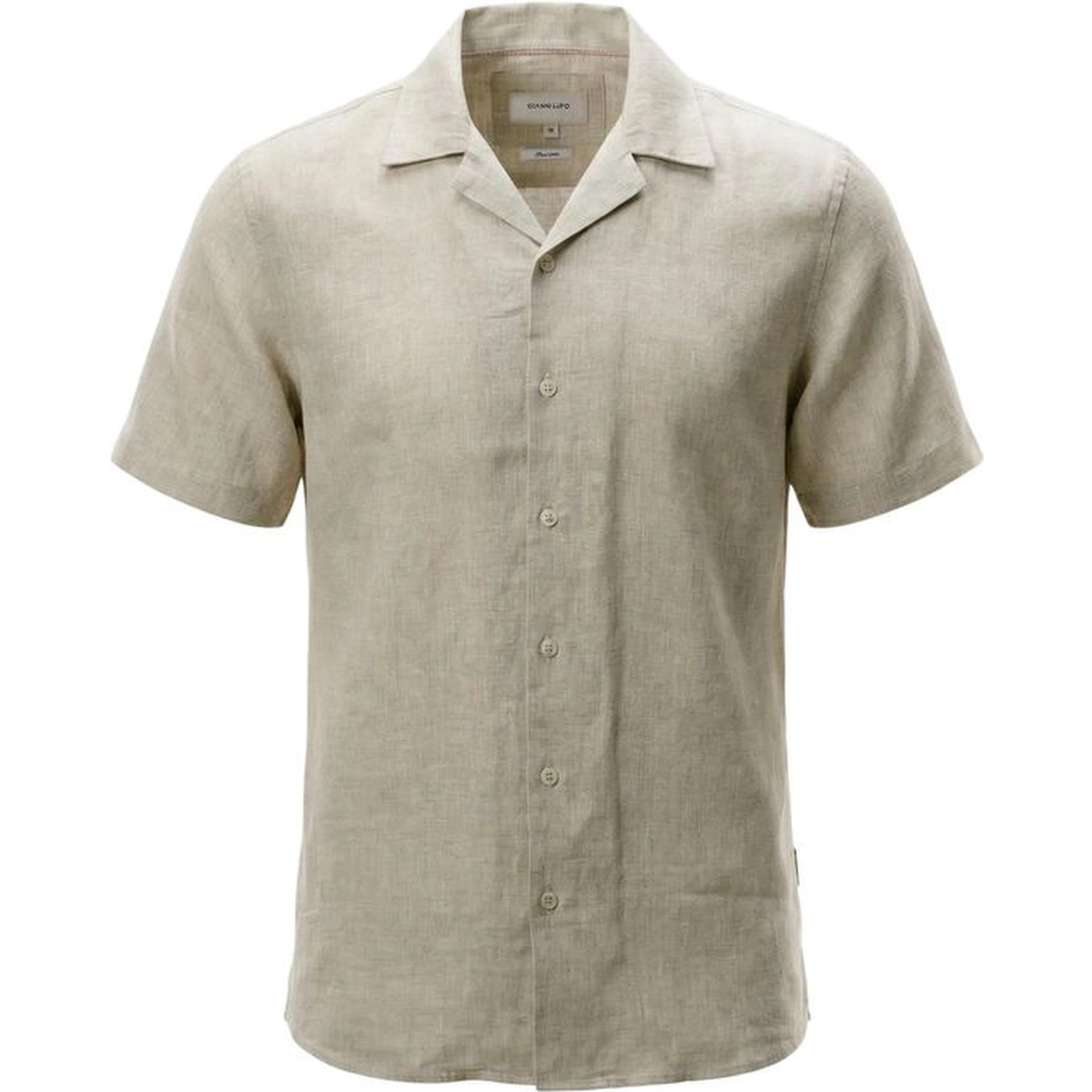 Beige Linen Shortsleeve Shirt