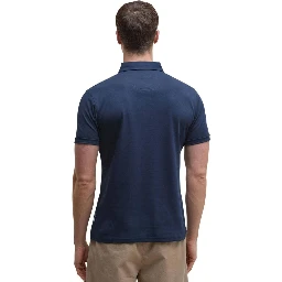 Blue Cotton Polo Shirt