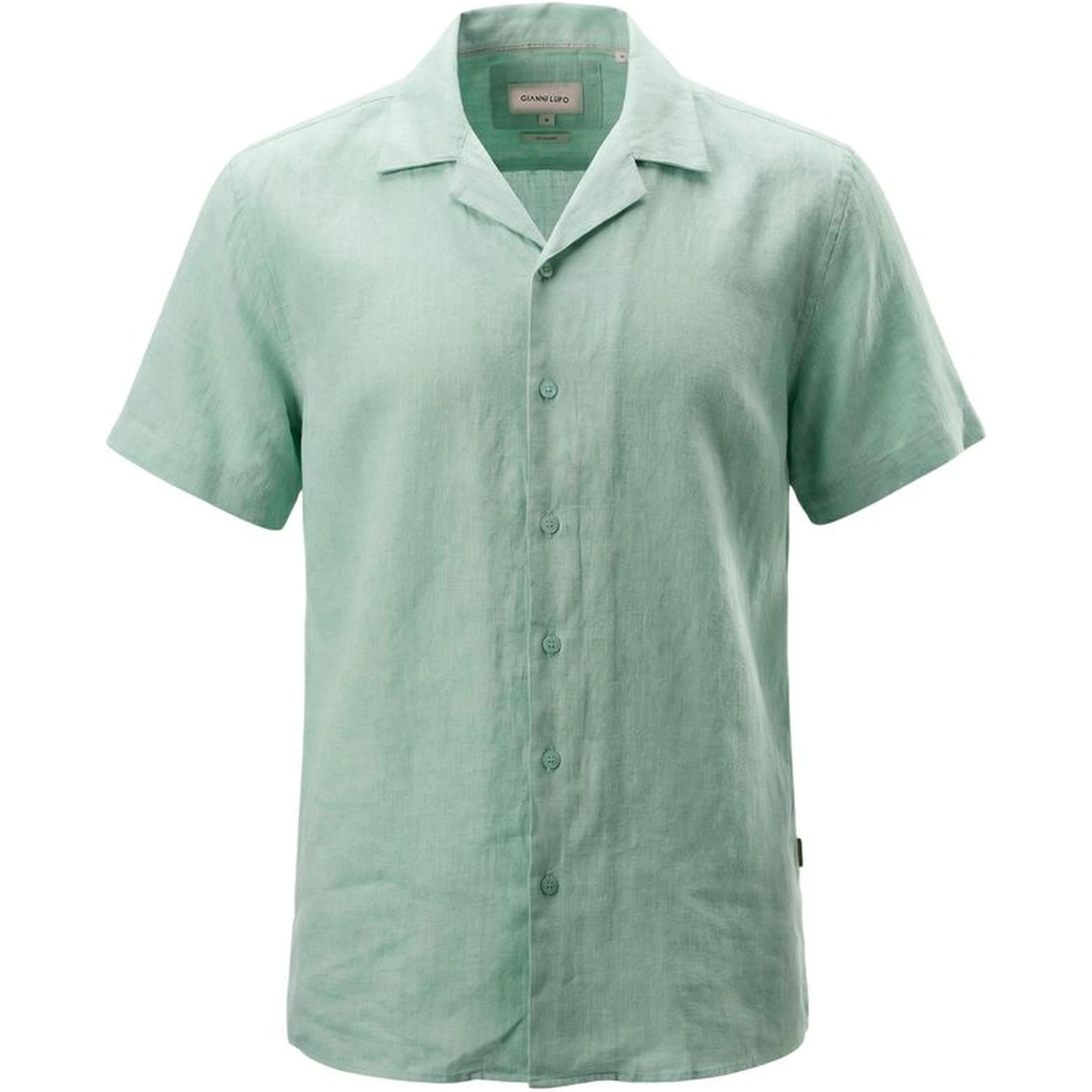 Green Linen Shortsleeve Shirt