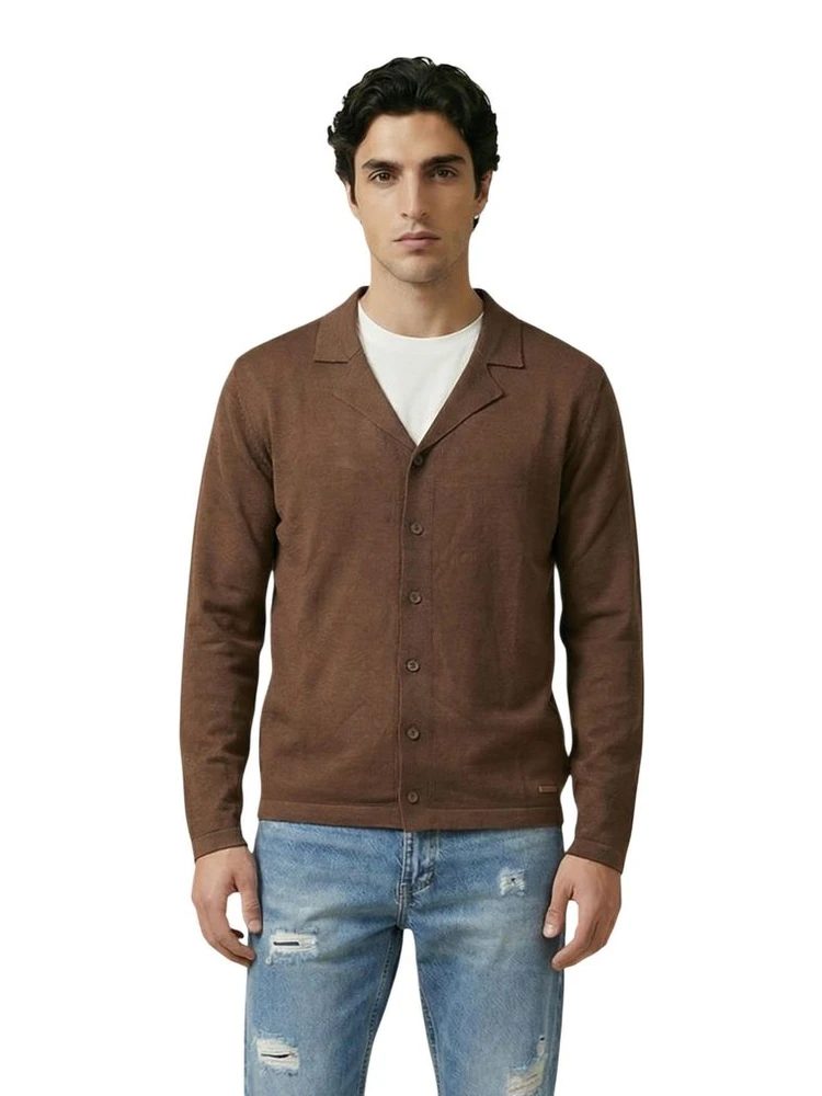 Brown Viscose Cardigan
