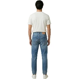 Blue Cotton Skinny Jeans