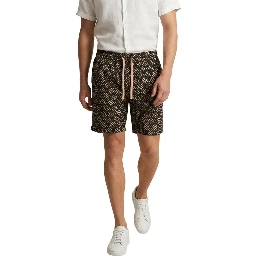 Black Cotton Bermuda Shorts