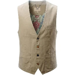 Beige Cotton Waistcoat
