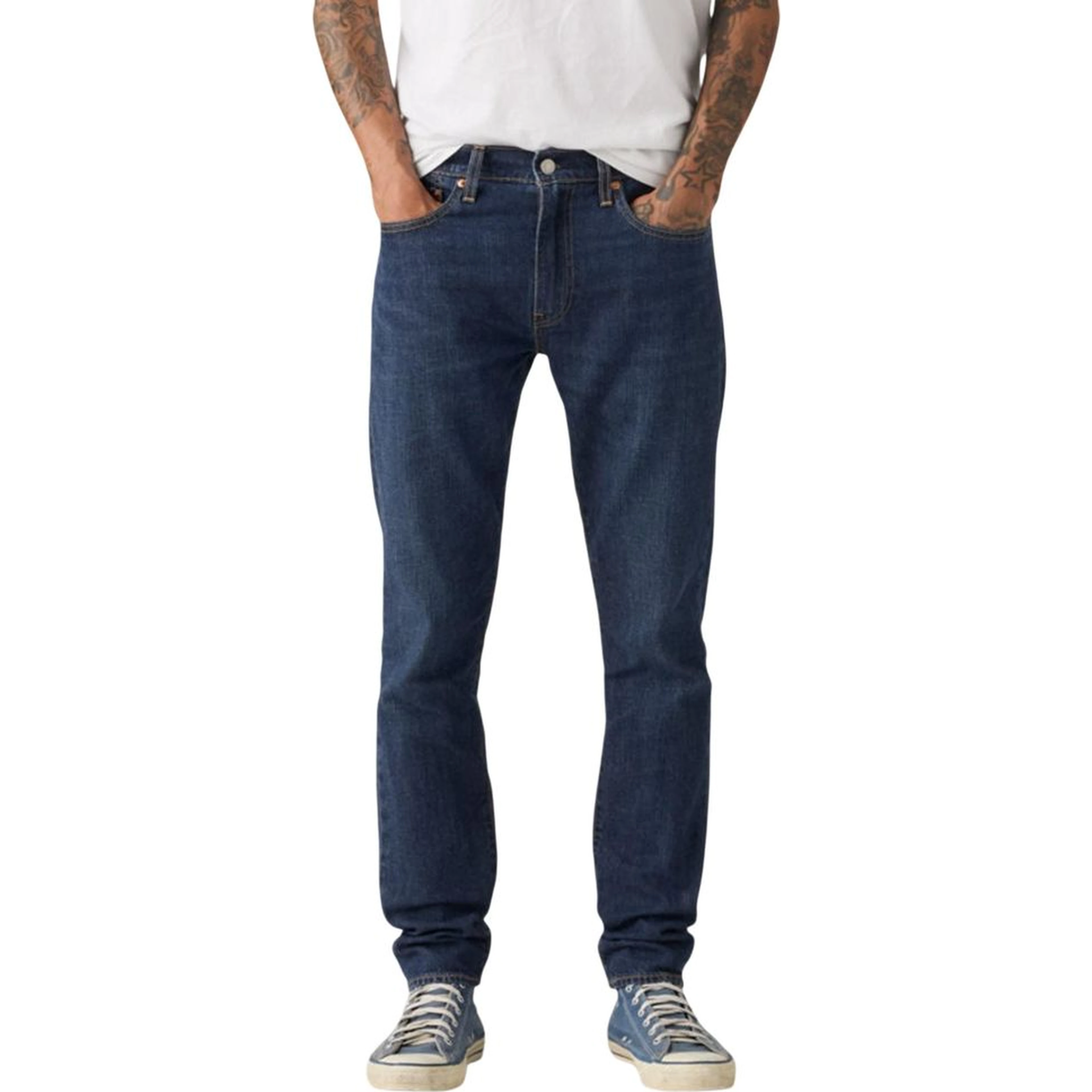 Blue Cotton Skinny Jeans