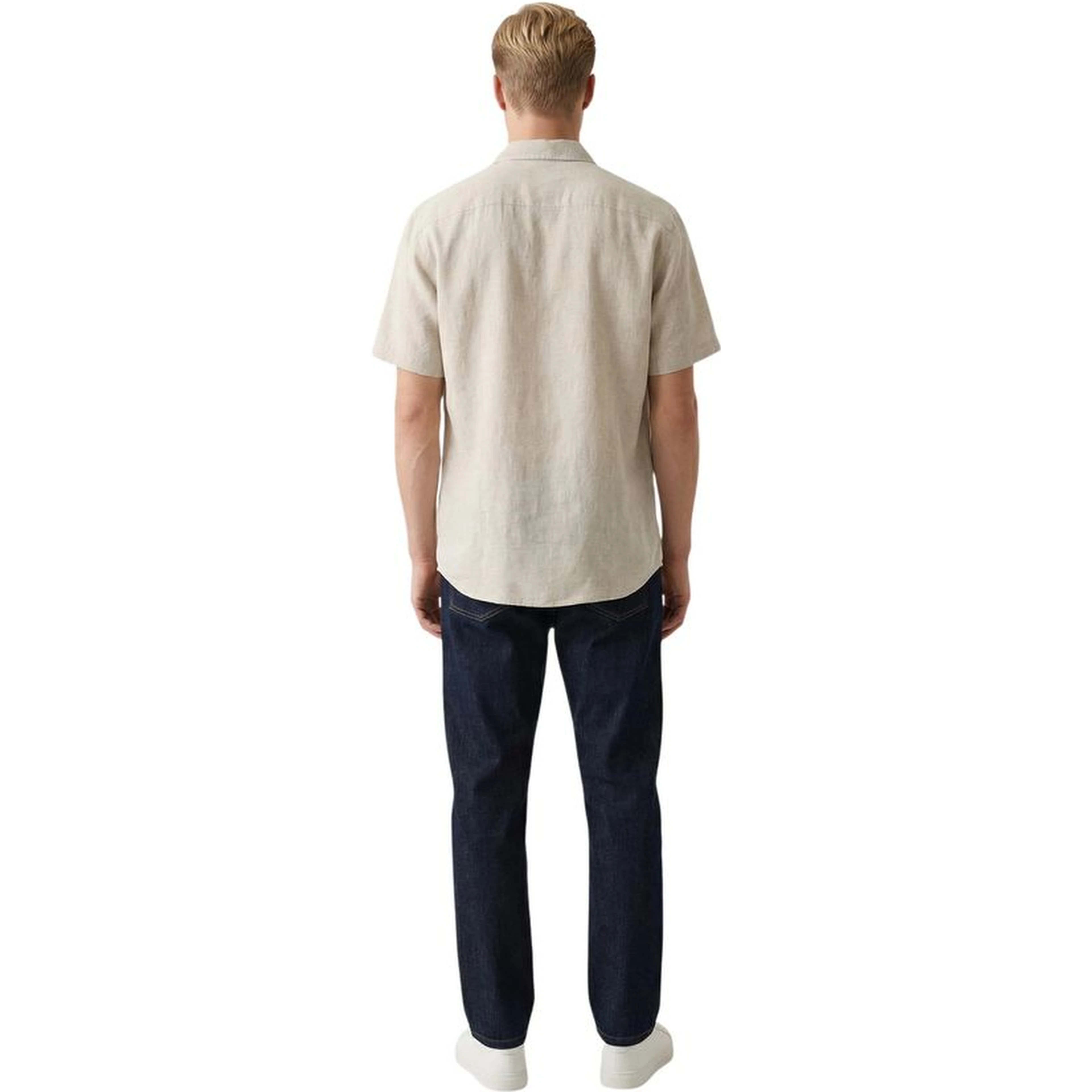 Beige Linen Shortsleeve Shirt