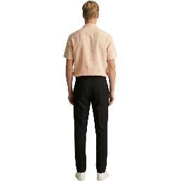 Black Polyester Skinny Pants