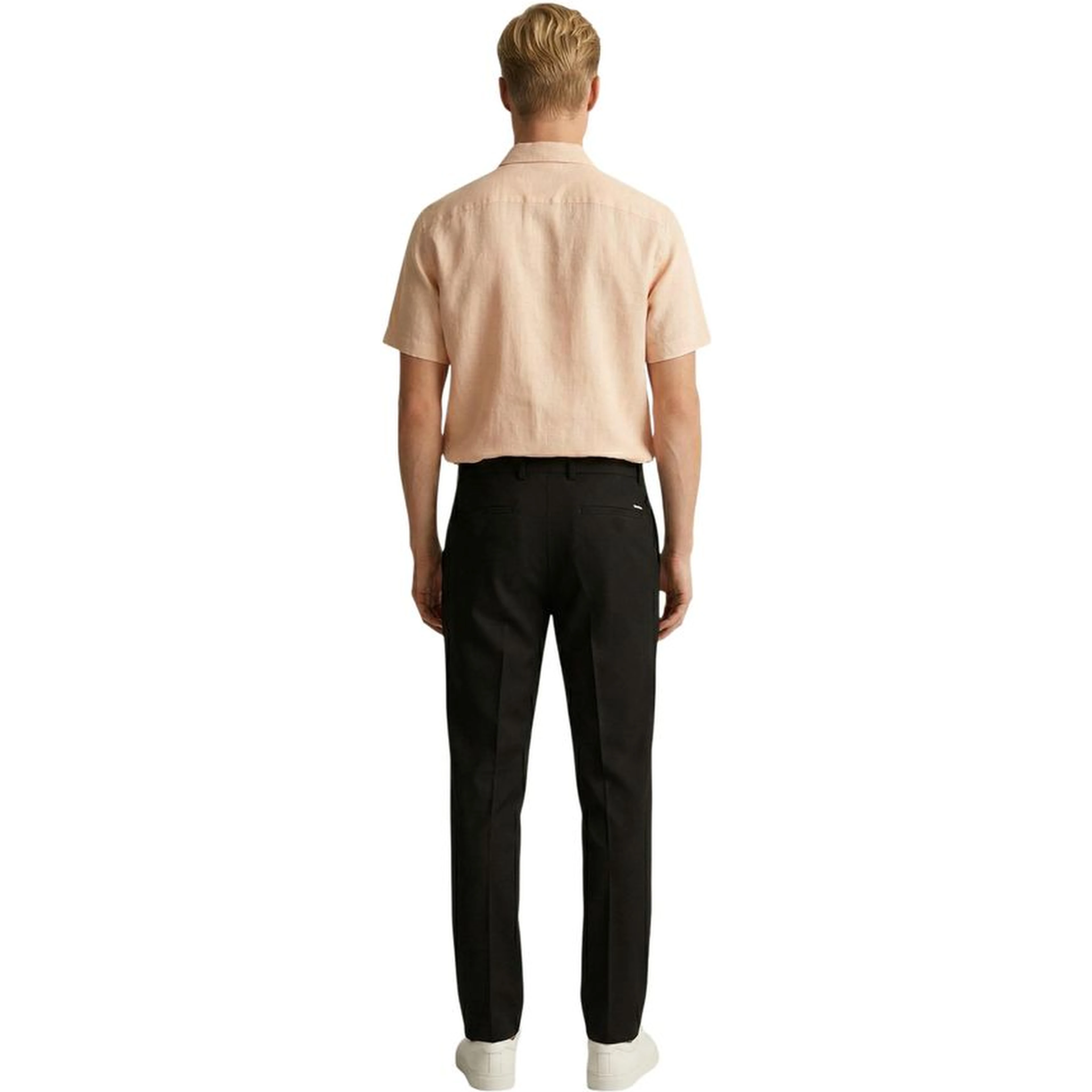 Black Polyester Skinny Pants