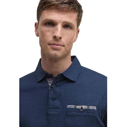 Blue Cotton Polo Shirt