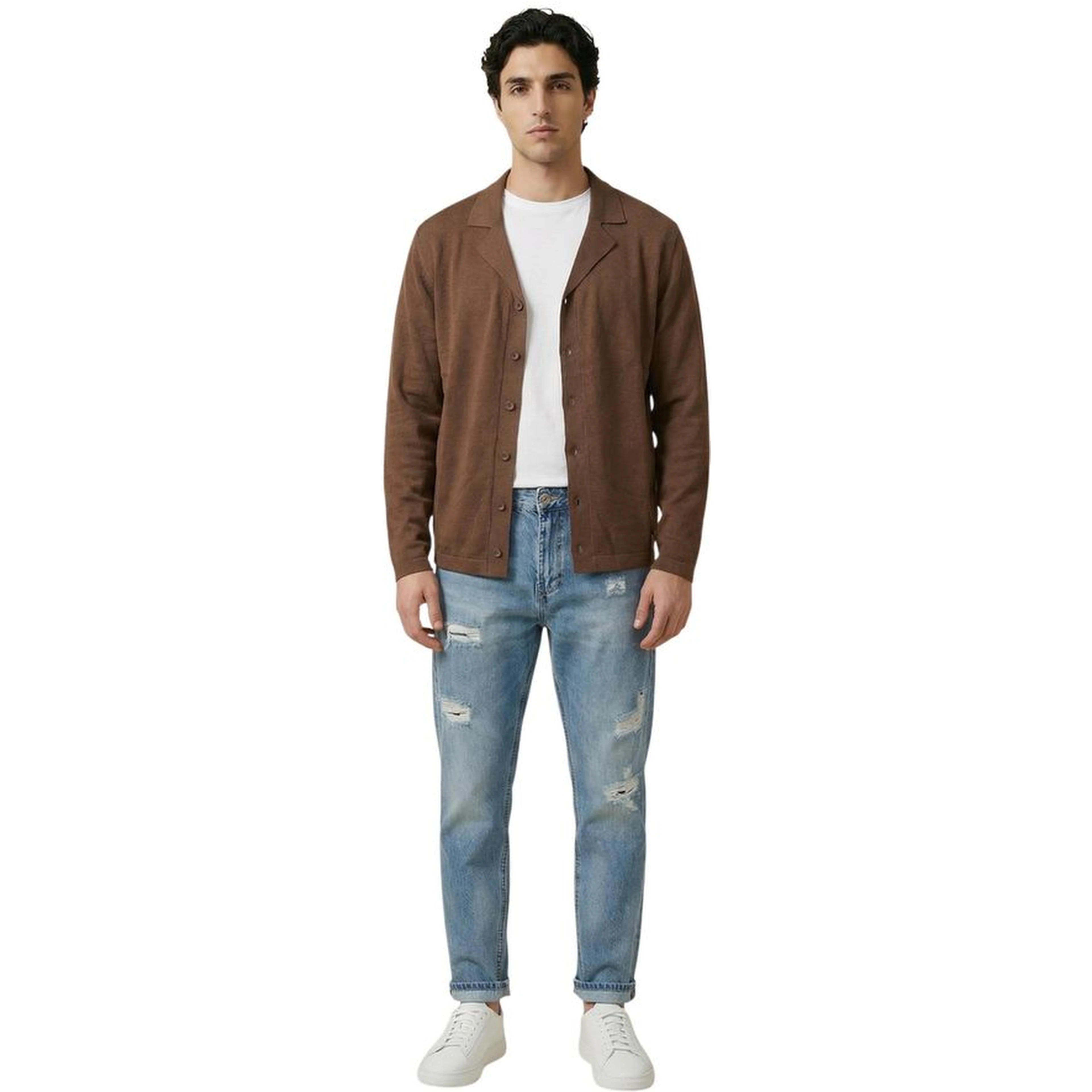 Brown Viscose Cardigan