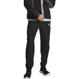 Black And White Polyester Joggers (Workout Pants)