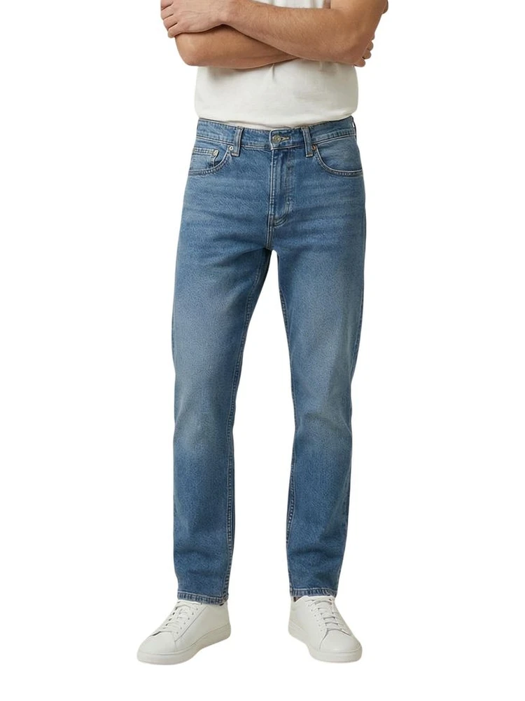 Blue Cotton Skinny Jeans