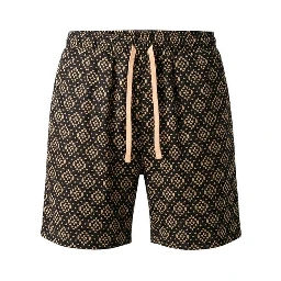 Black Cotton Bermuda Shorts
