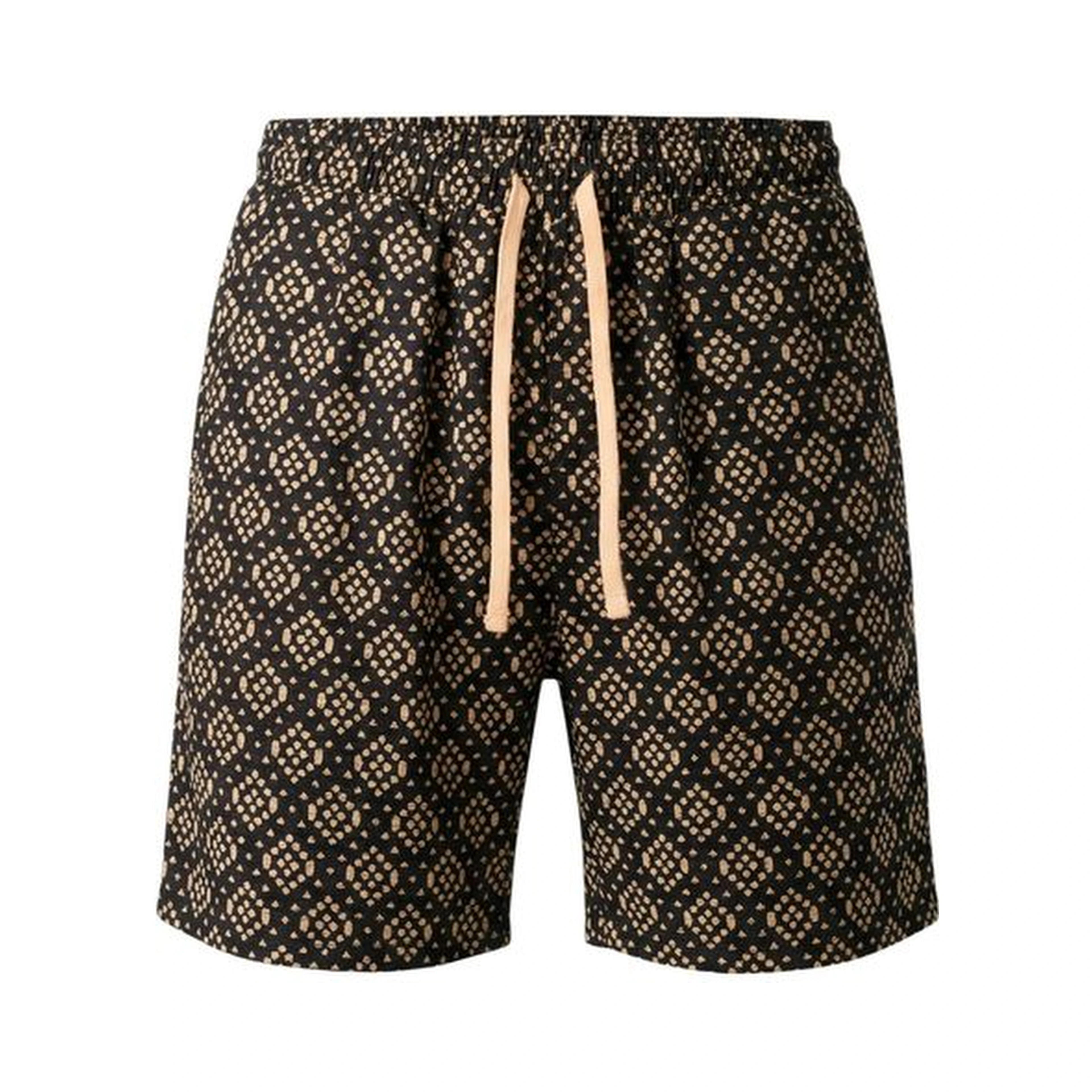 Black Cotton Bermuda Shorts