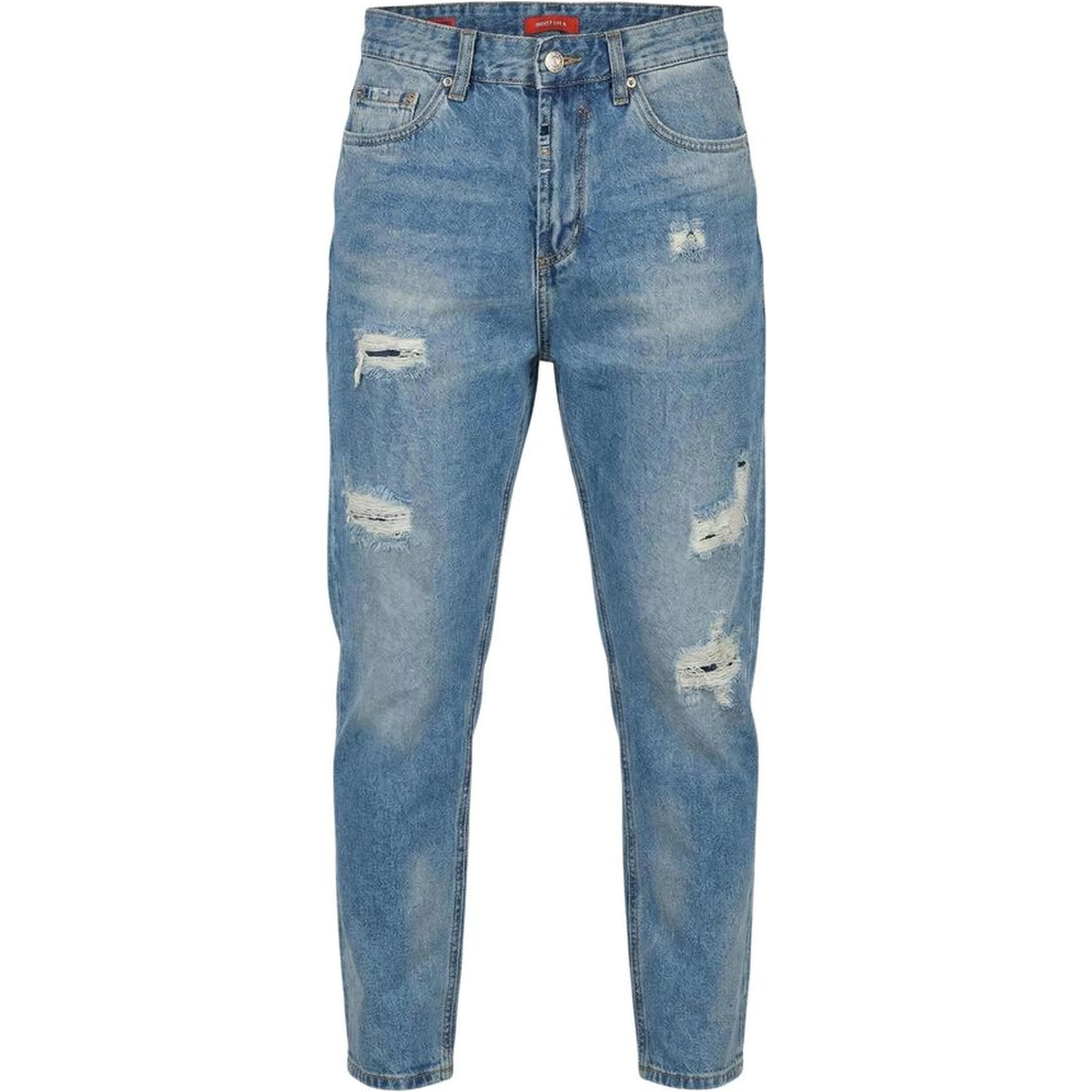 Blue Cotton Skinny Jeans