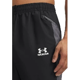 Black And White Polyester Joggers (Workout Pants)