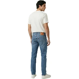 Blue Cotton Skinny Jeans