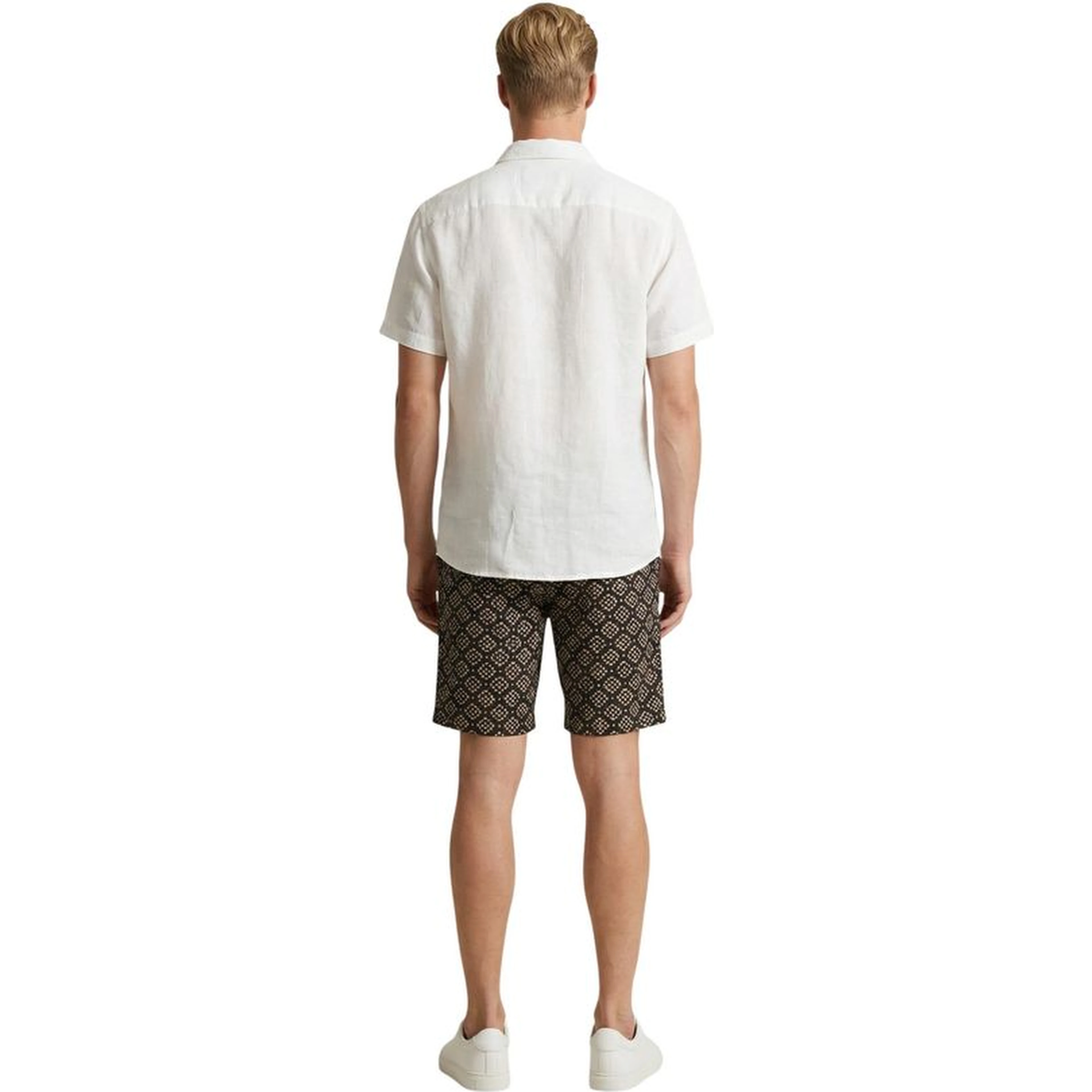 Black Cotton Bermuda Shorts