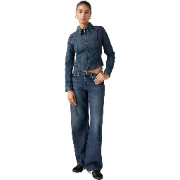 Blue Cotton Mom Jeans