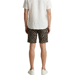 Black Cotton Bermuda Shorts