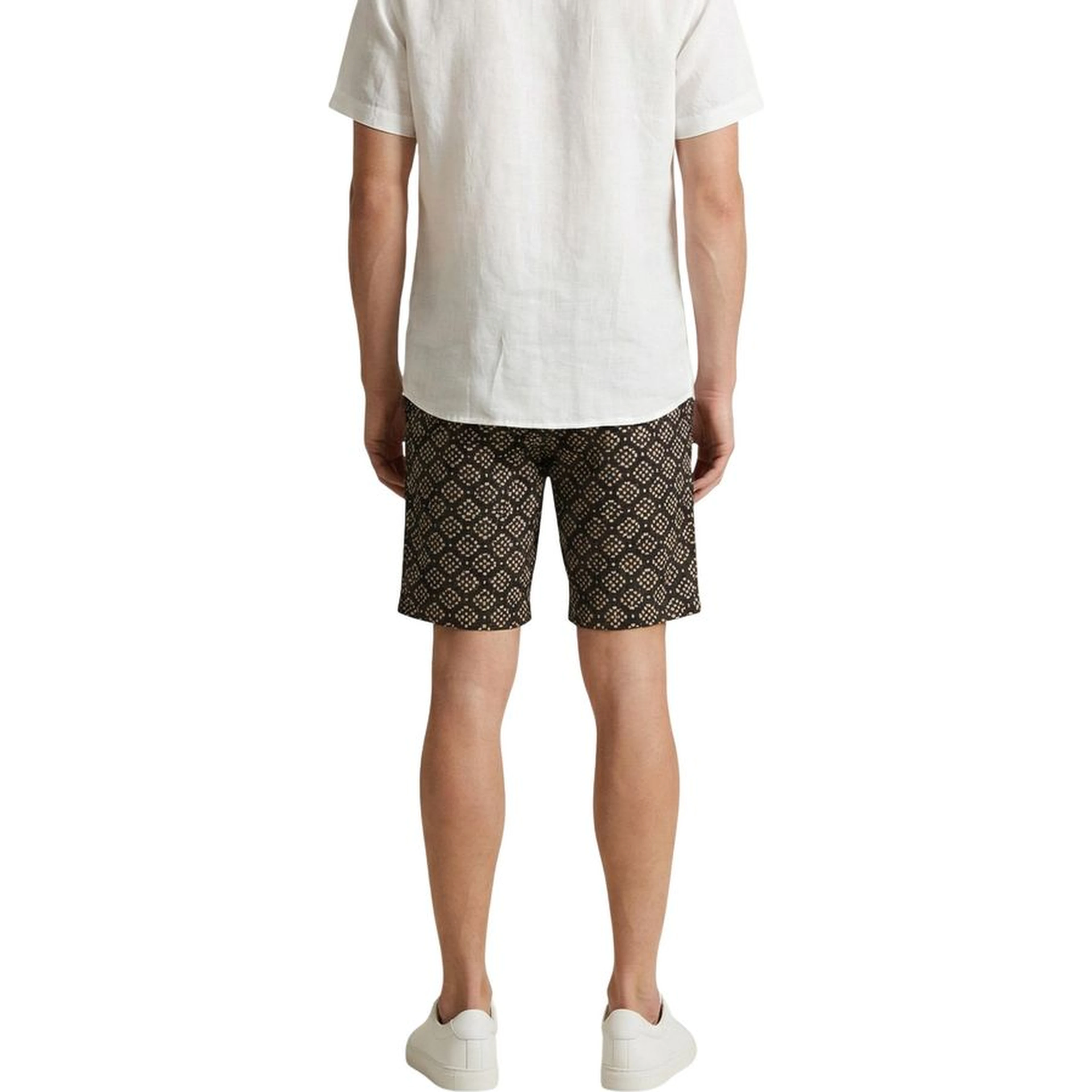 Black Cotton Bermuda Shorts