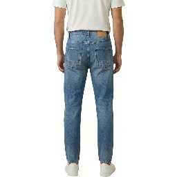 Blue Cotton Skinny Jeans