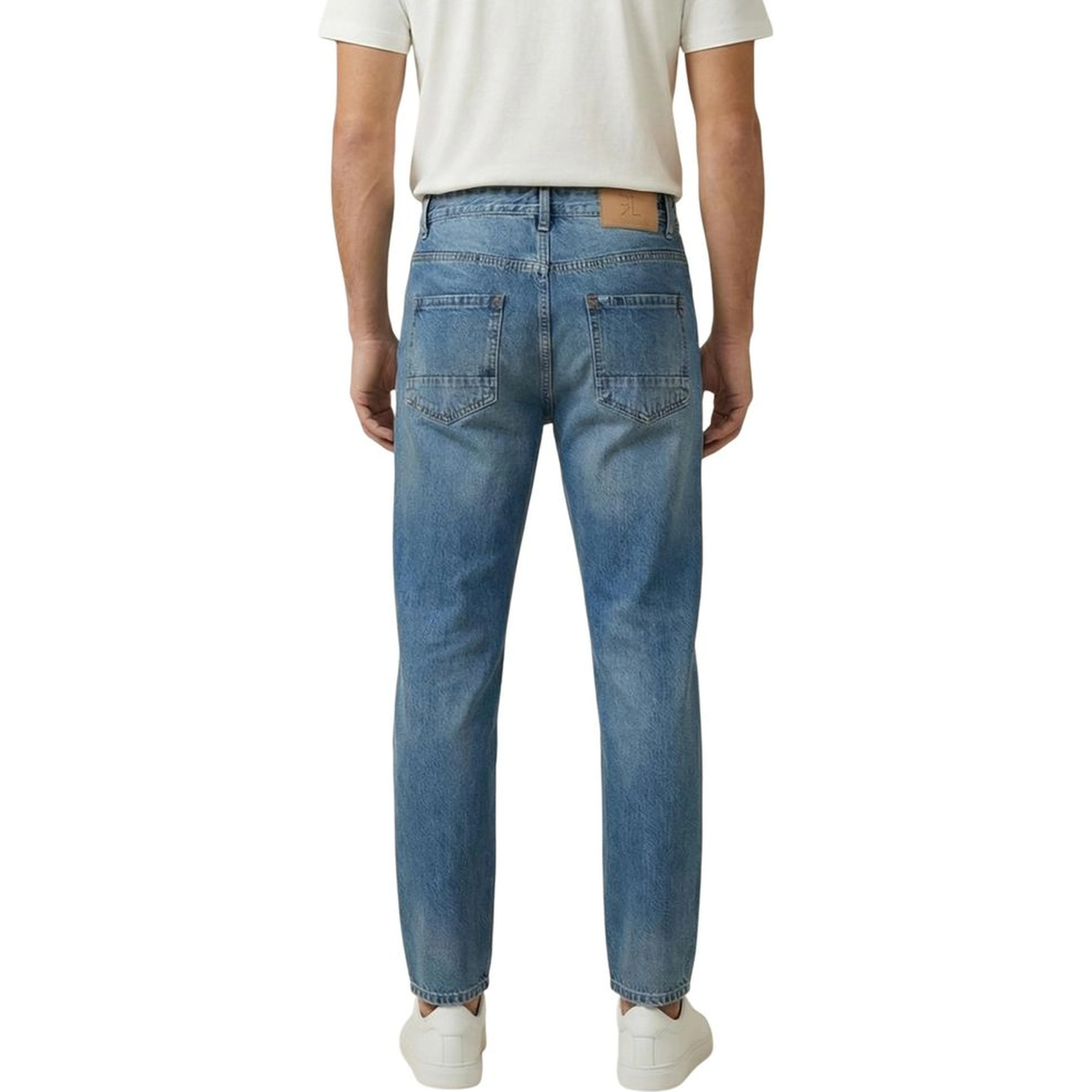 Blue Cotton Skinny Jeans