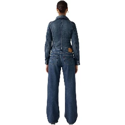 Blue Cotton Mom Jeans