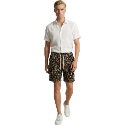Black Cotton Bermuda Shorts