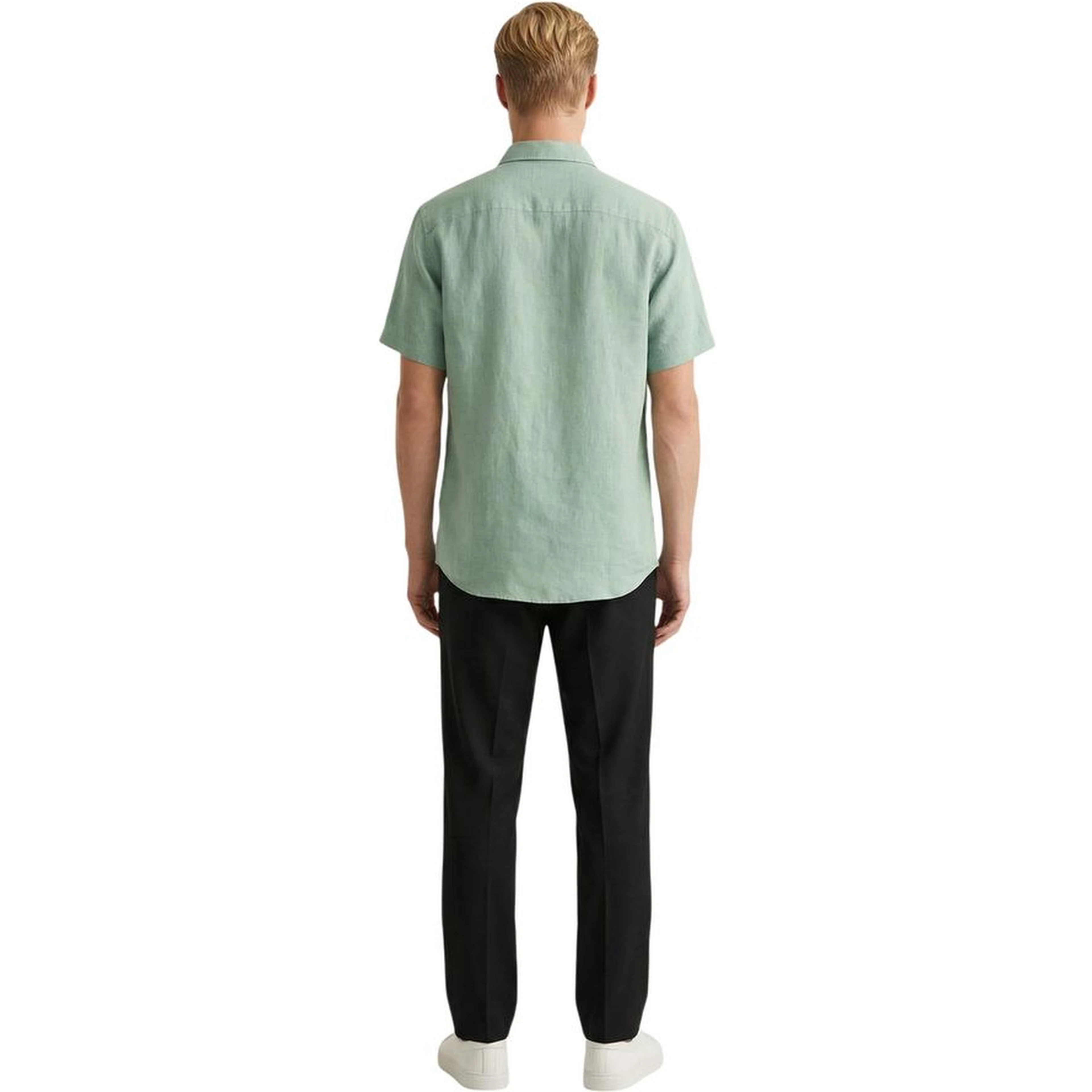 Green Linen Shortsleeve Shirt