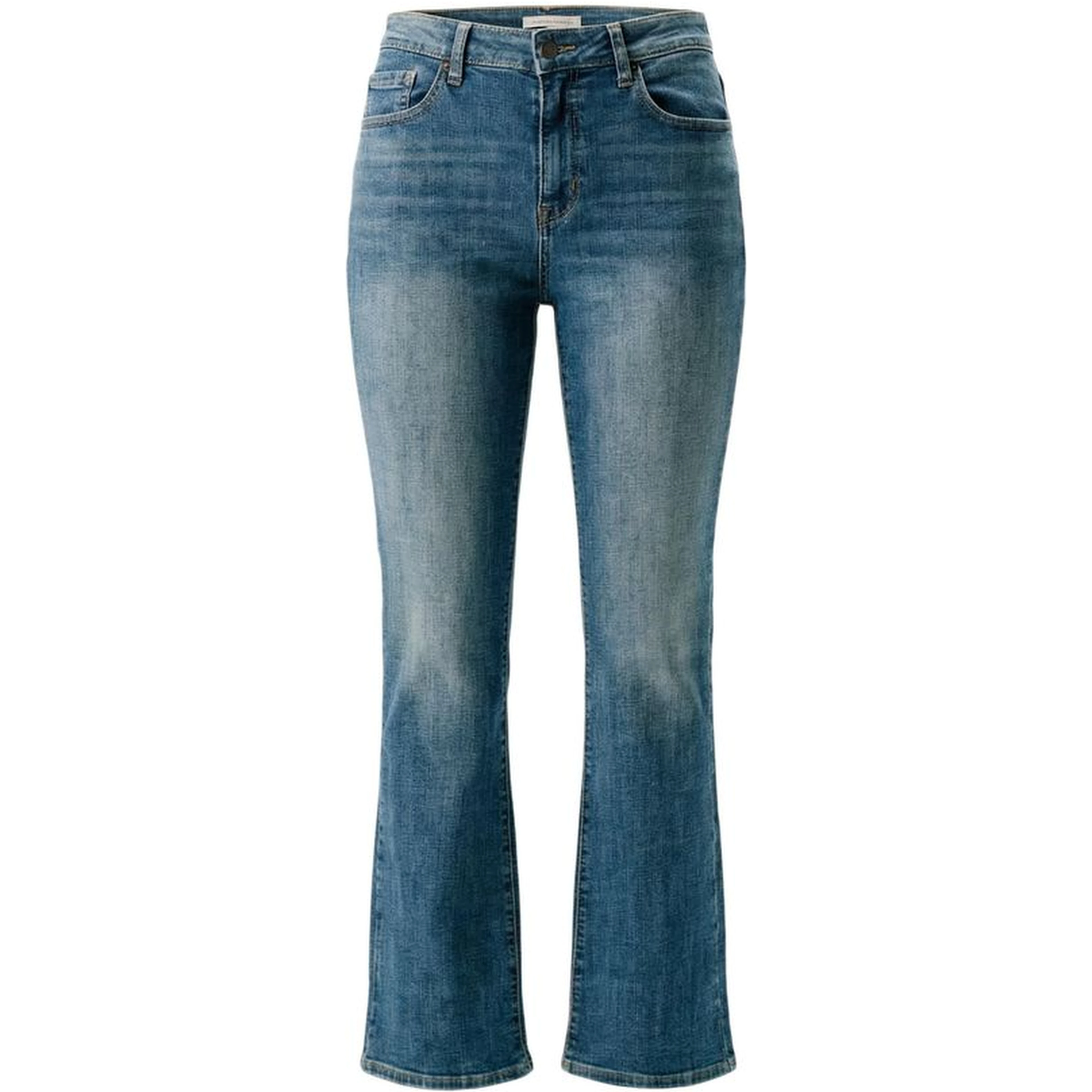 Blue Cotton Bootcut Jeans